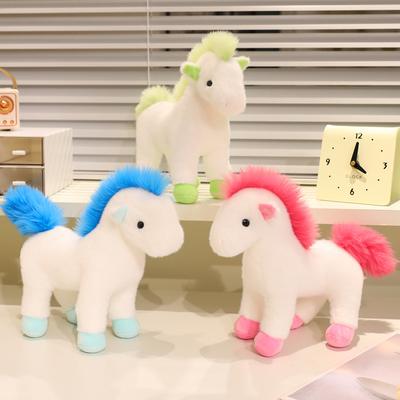 Cartoon Simulation Pony Doll Plush Toy Pony Zodiac Horse Doll Children's Doll Birthday Gift