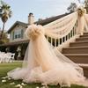 6/8/10 Meters Wedding Tulle Arch White Pink Width 160CM Sheer Drapes Fabric Elegant Decorative Tulle Birthday Party
