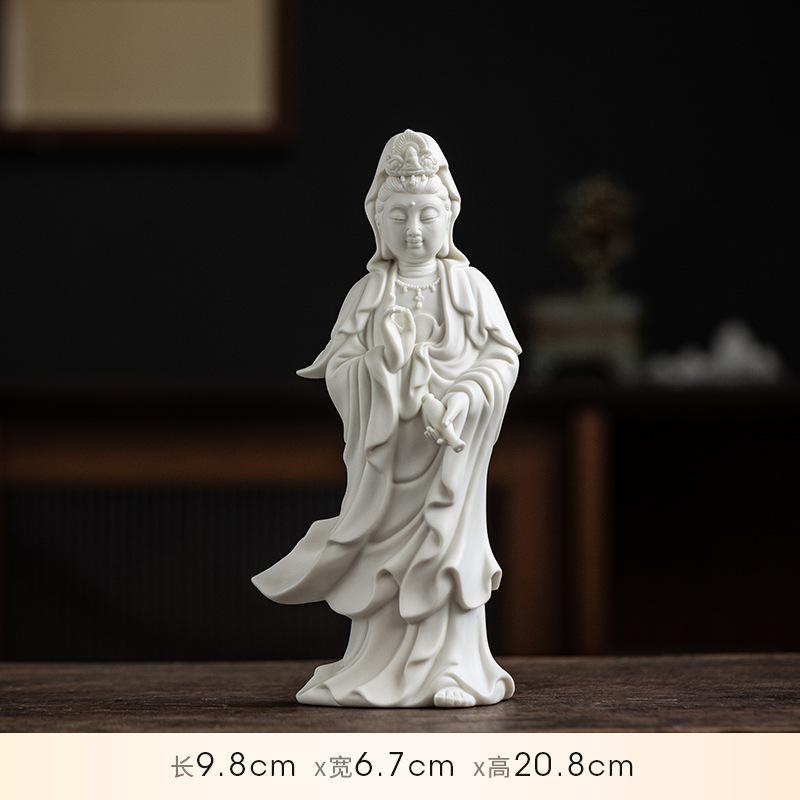 1PCS Purple Clay Buddha Shakyamuni Avalokitesvara Ksitigarbha Bodhisattva Home Worship Buddha Statue Crafts Ornament