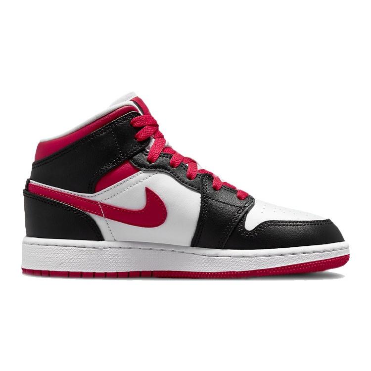 (GS) Air Jordan 1 Mid 'White Very Berry' Kids' 554725-016