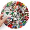 51-Piece Zombie Horror Graffiti Sticker Set for Luggage, Scooters, Tablets, and Cars