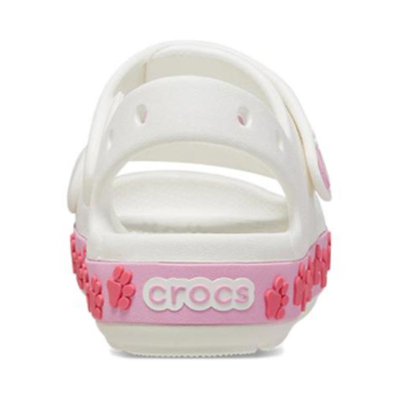 Crocs Resin Comfortable and Versatile Children's Sandals White Pink Children's Model