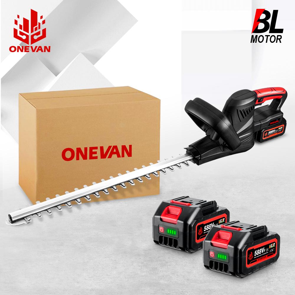 ONEVAN 2000W Bezkartáčové elektrické nůžky na živý plot Akumulátorový vyžínač Prořezávací pila Sekačka na trávu Zahradní nářadí Pro baterii Makita 18V