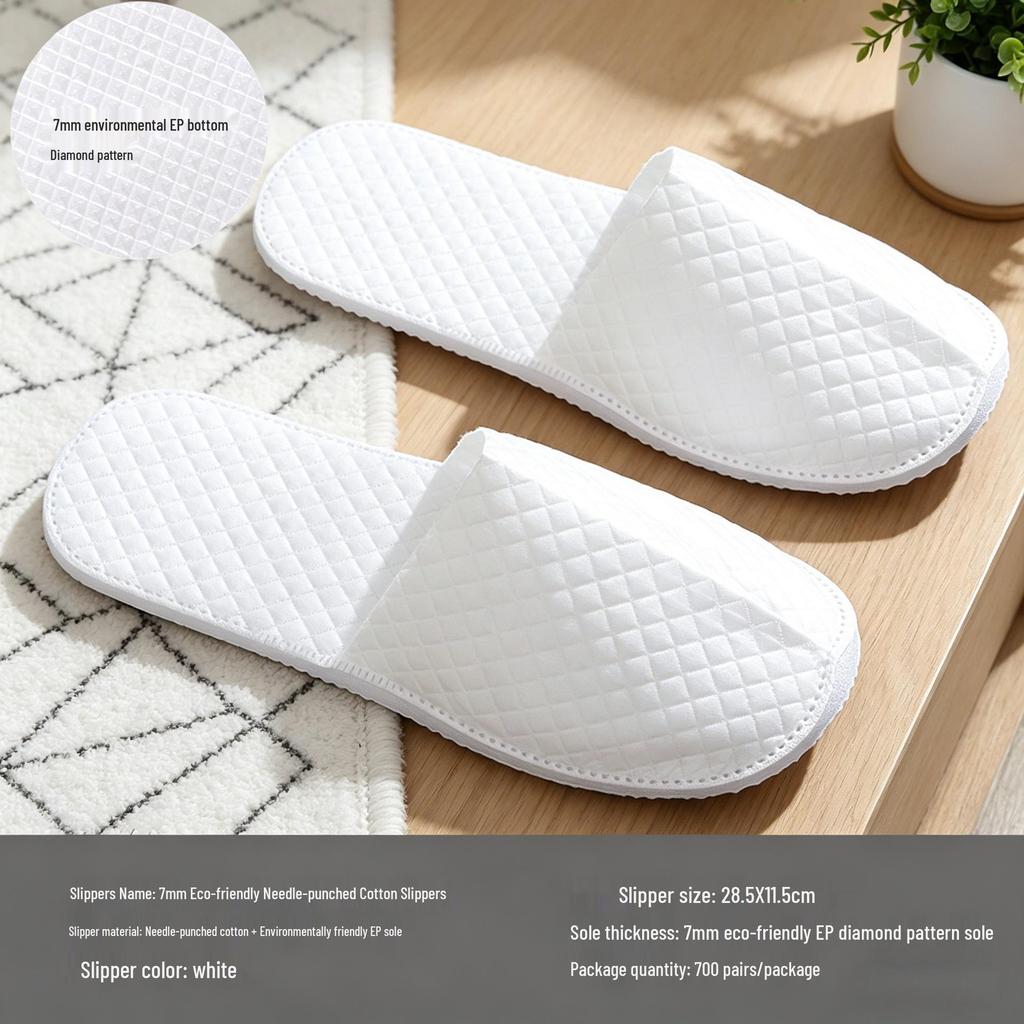 Star Hotel Disposable Non-Slip Slippers for Bed & Breakfast, Guest Room, Beauty Salon, Club House, and Home.