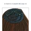 Lang klips foran Hår Bang Side Bangs Forlengelse av håret Ekte naturlig syntetisk smell Hårstykke