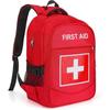 Mochila de Primeiros Socorros com Múltiplos Bolsos, Mochila Médica de Emergência, Grande Capacidade e à Prova d'Água, Bolsa de Primeiros Socorros Vazia para Casa Of