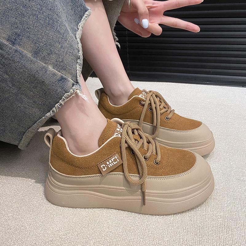 2025 Autumn New Versatile Fashion Casual Women's Shoes Retro Style Round Head Flat Bottom Comfortable and Lightweight Single Shoes