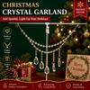 Beaded Drop Ornament Festive Crystal Hanging Decoration Christmas Pendant Delicate Teardrop Crystal Ornament For Home Decor