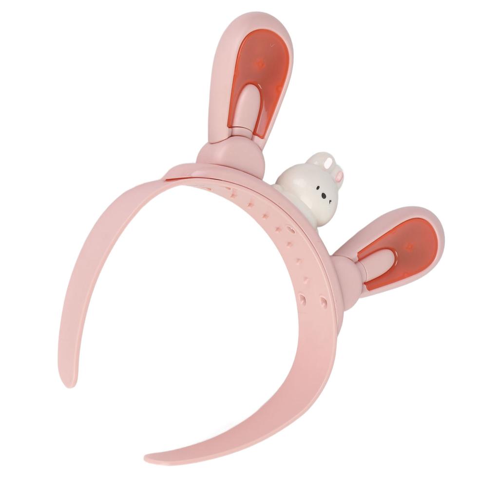 Light Up Bunny Ears Headband Automatic Swing Multiple Light Effects Rechargeable LED Rabbit Ears Hea