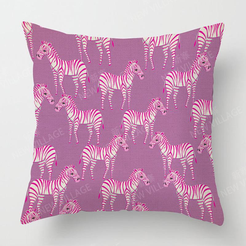 Home Decor Exotic Jungle Animals Pillow Covers For Home Pattern Cushion Cover Suitable For Sofa Bedroom Car Pillow Cover