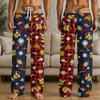 Men's Funny Christmas Print Pants with Pockets, Knit Casual Sleep Pants for Home