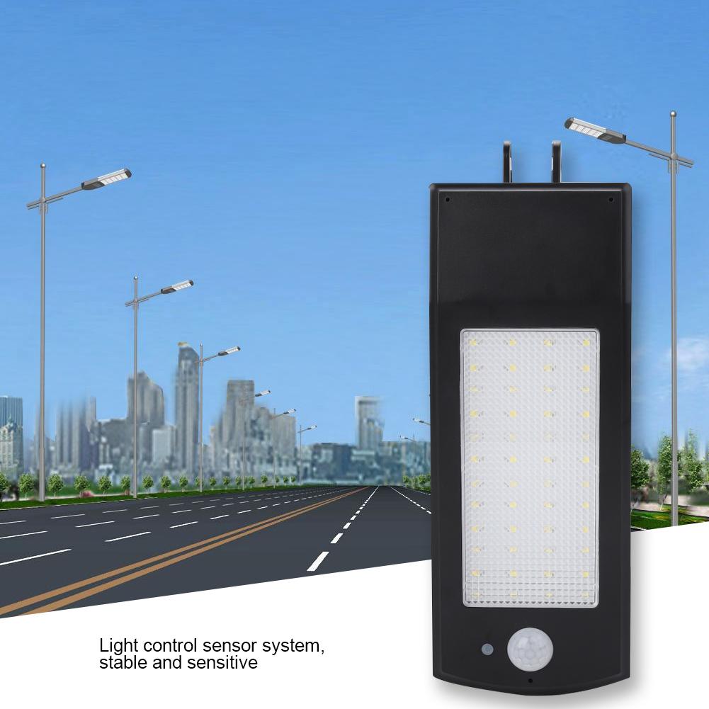 Solar Powered LED Wall Light Waterproof Sensor Lamp Black White with Remote Control