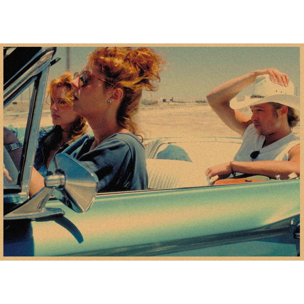 Thelma & Louise Retro Poster Kraftpapier Wandkunst Wandbild 364