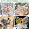 UNICRAFTALE about 50Pcs Waterproof Butterfly Flower Bouquet Wrapping Paper Transparent Bouquet OPP Packaging Paper Brown Butterfly Clear Floral Wraps