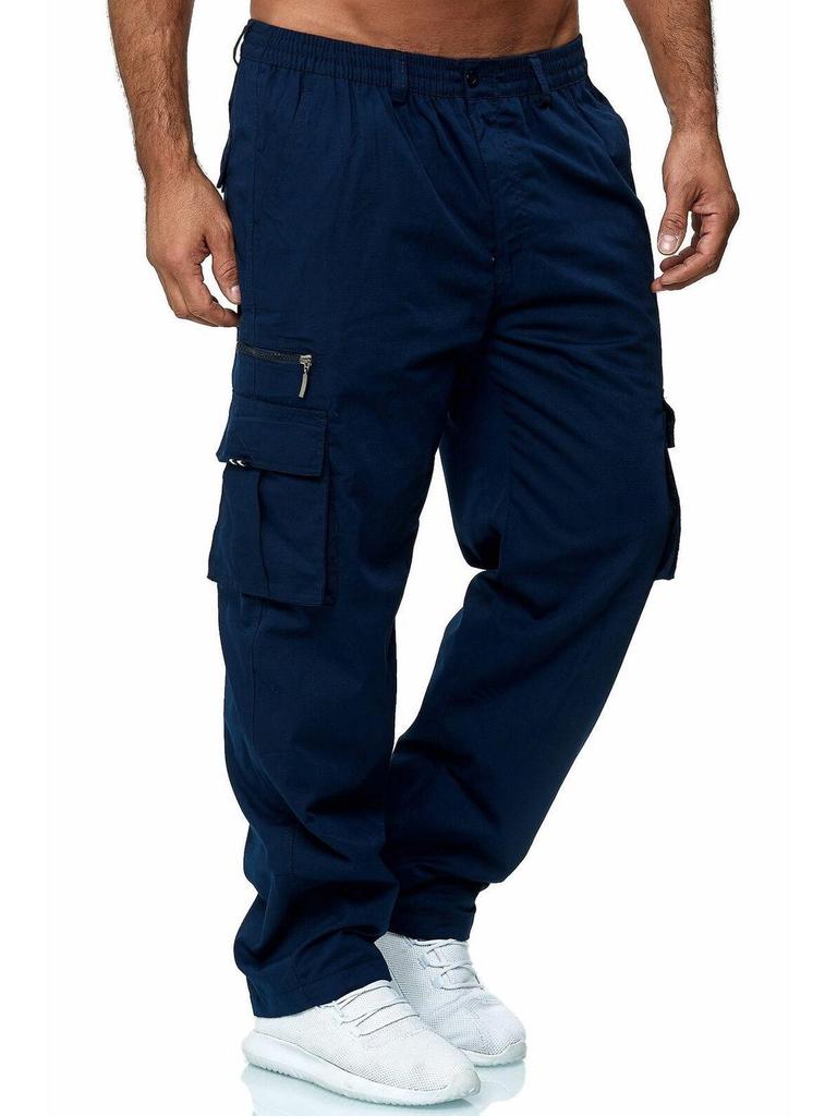 2024 Men's Versatile Multi-Pocket Cargo Pants – Casual Loose Straight Leg Fashion Trend
