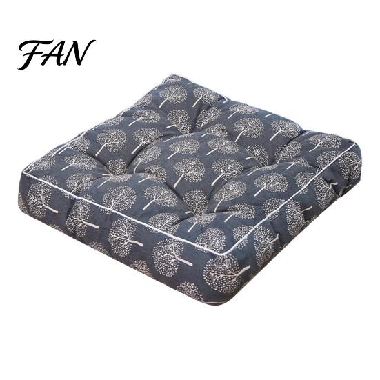 Soft High-elastic PP Cotton Office Chair Pad Modern Stylish Cushion, Ultra Square Geometric or Cushion for Kitchen Chairs Plant Prints, 15.75"x15.75"