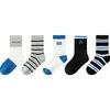 Balabala Boys' Mid-Calf Cotton Socks (5-Pack)