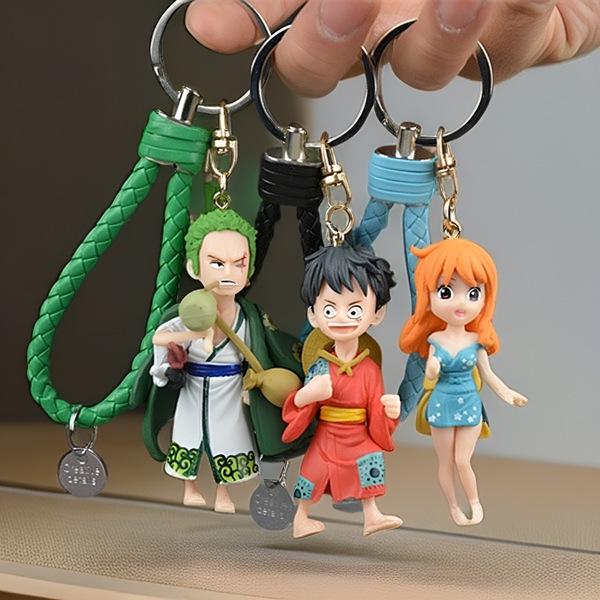 

One Piece Страна Вано Брелок-подвеска Слепой бокс - Зоро, Луффи, Ника Кукла для игрового автомата 8CM
