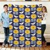 Bird and Flower Flannel Blanket Soft Cozy Throws Napping Travel Use
