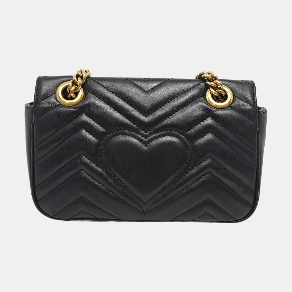 [Pre-Owned] Gucci GG Marmont Matelassé Mini Bag 'Black' - Very Good #7WZD6Y
