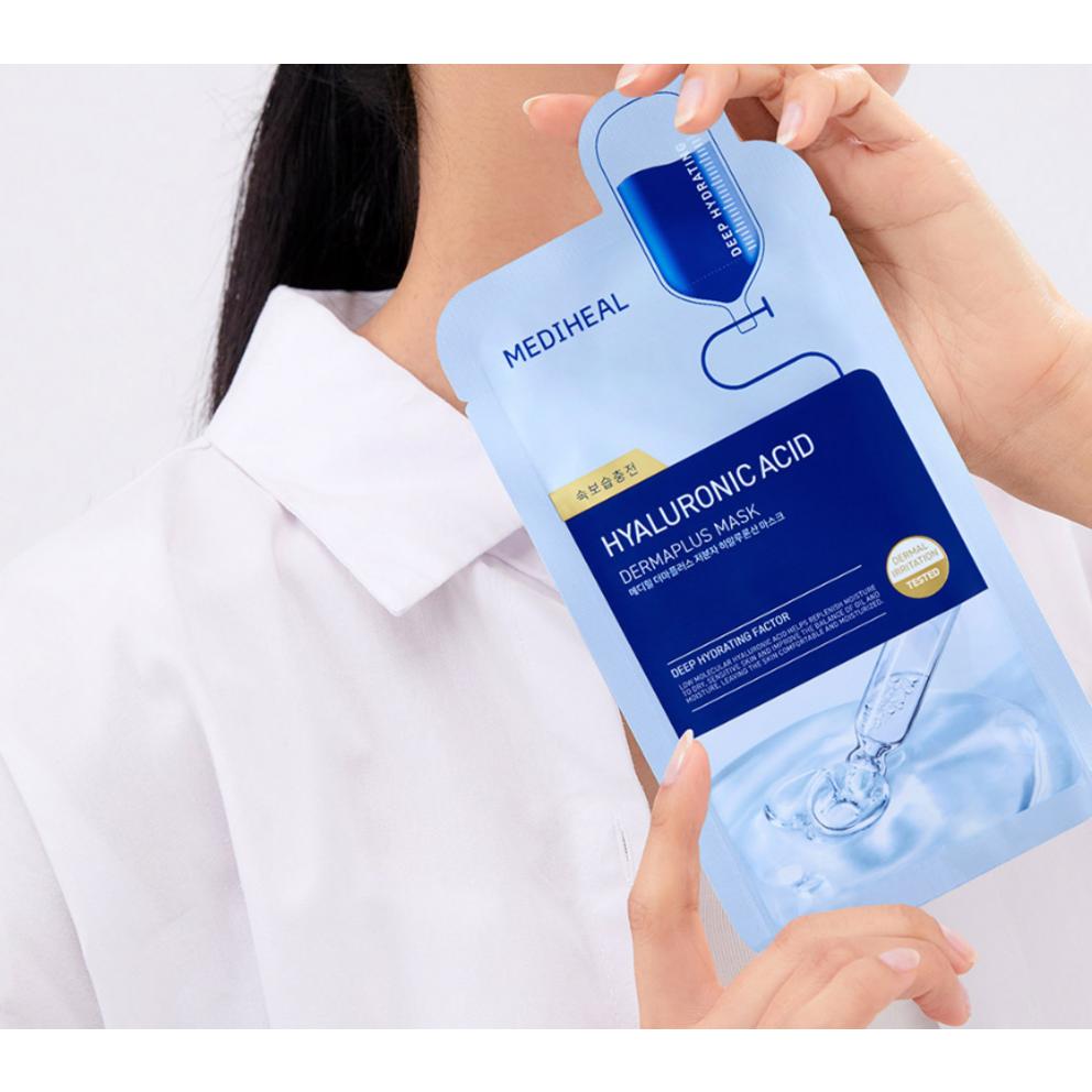 MEDIHEAL Derma Plus Maska w płachcie z niskocząsteczkowym kwasem hialuronowym
