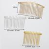 10pcs 12/15/20mm Gold Color Teeth Hair Combs Hairpin for Jewelry Making DIY Bridal Wedding Hairwear Headwear Accessories