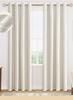 Cream Linen Blend Semi-Sheer Curtains: Light-Filtering, Privacy Smart, Perfect for Living Room or Balcony.