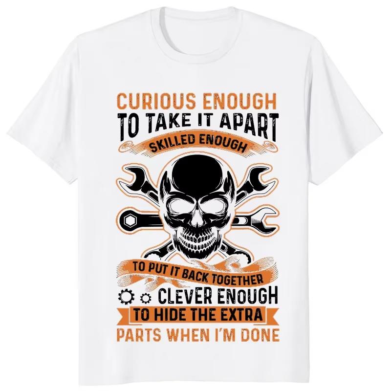 

Смешная мужская футболка для механика, идея подарка, футболка, достаточно любопытная, чтобы разобрать ее на части, графические футболки, женская мужская готическая одежда XXXXXL