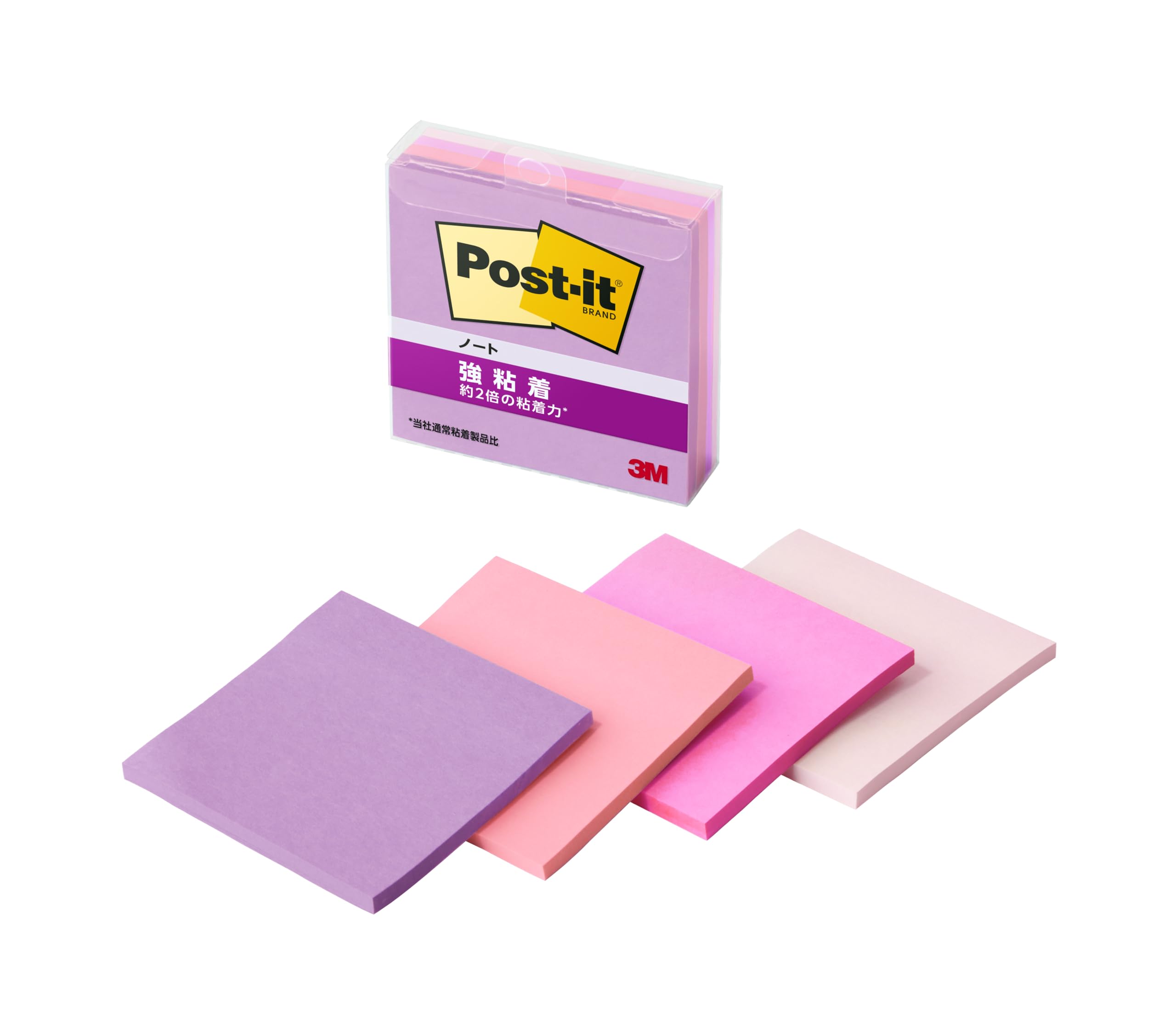 3M Клейкие Суперпрочные 75 x 75 45 листов x 4 Стикеры Post-it, Клейкие, Милые, Большие, Разноцветные, мм, Блоки, 654SS-MC-7