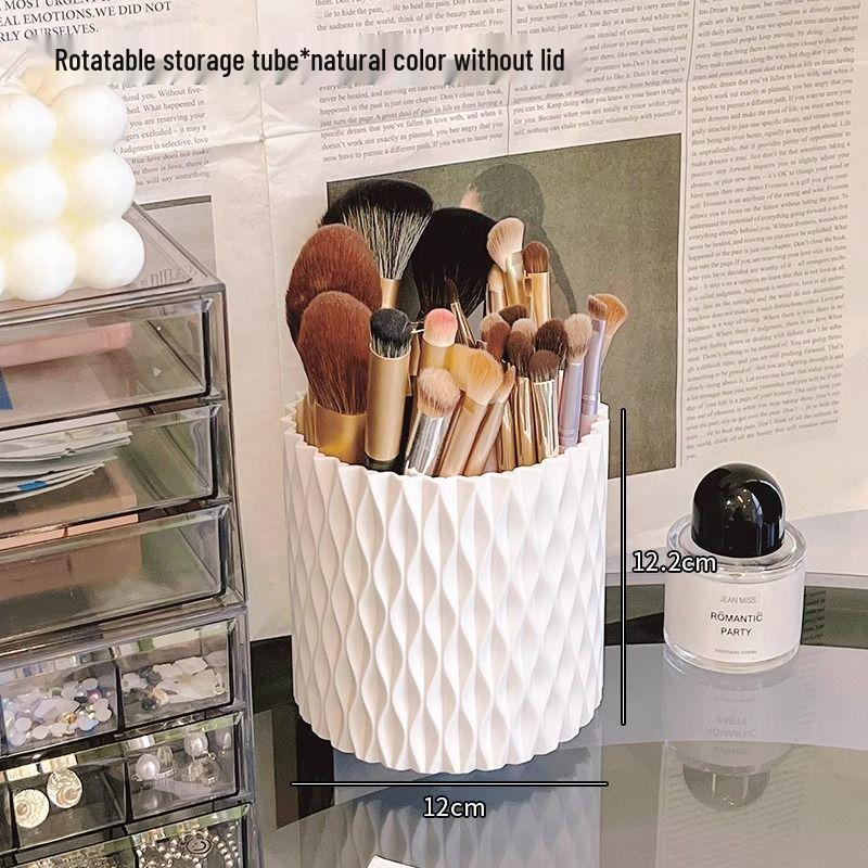

Вращающаяся коробка для хранения кистей для макияжа и косметики с крышкой