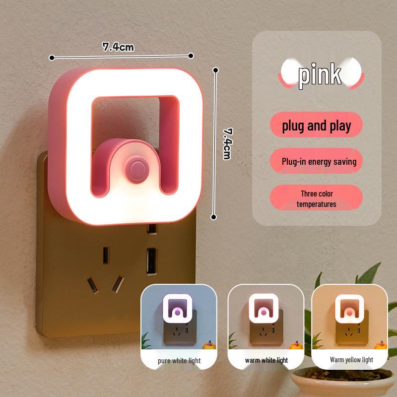 Dimmable LED Night Light: Energy-Saving Plug-In for Bedroom, Sleep, Baby Feeding, Bedside