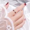 Rose Gold Titanium Steel Single Diamond Ring - Japanese & Korean Fashion for Women