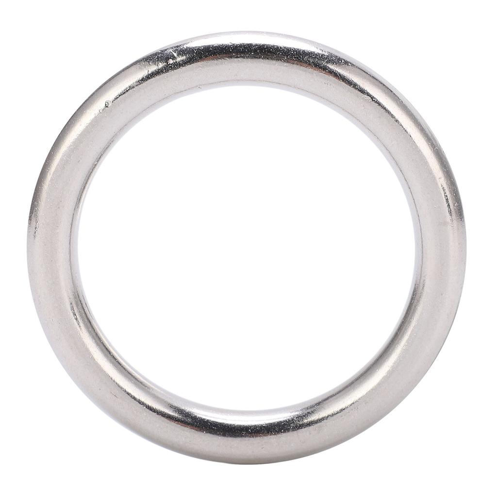 Welded O Ring Stainless Steel Welded Round Ring for Navigation Diving Hammocks and Bags10x60mm