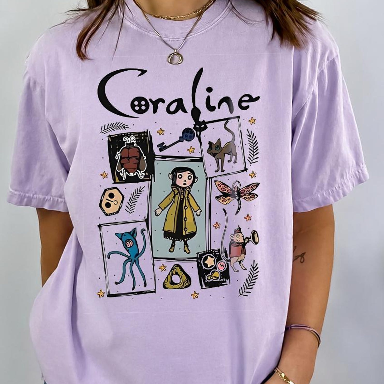 Cartoon Inspired Shirt, Whimsical Gothic Graphic Tee, Spooky Cute T-Shirt, Dark Fantasy Shirt, Alternative Graphic Tee 2XL