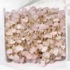 1meter Stone Chain Light Pink Gold Color Real Stone Irregular Beads Crystal Chains for Necklace Bracelet Jewelry Making DIY
