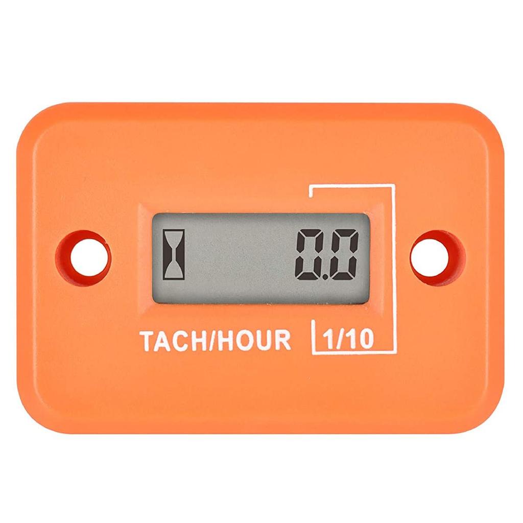 Yooreal Digital Hour Meter Tachometer RPM Gauge, Waterproof IP68 Design for Lawn Mower Car Engine Tractor Chainsaw Outboard Motor Garden Generator