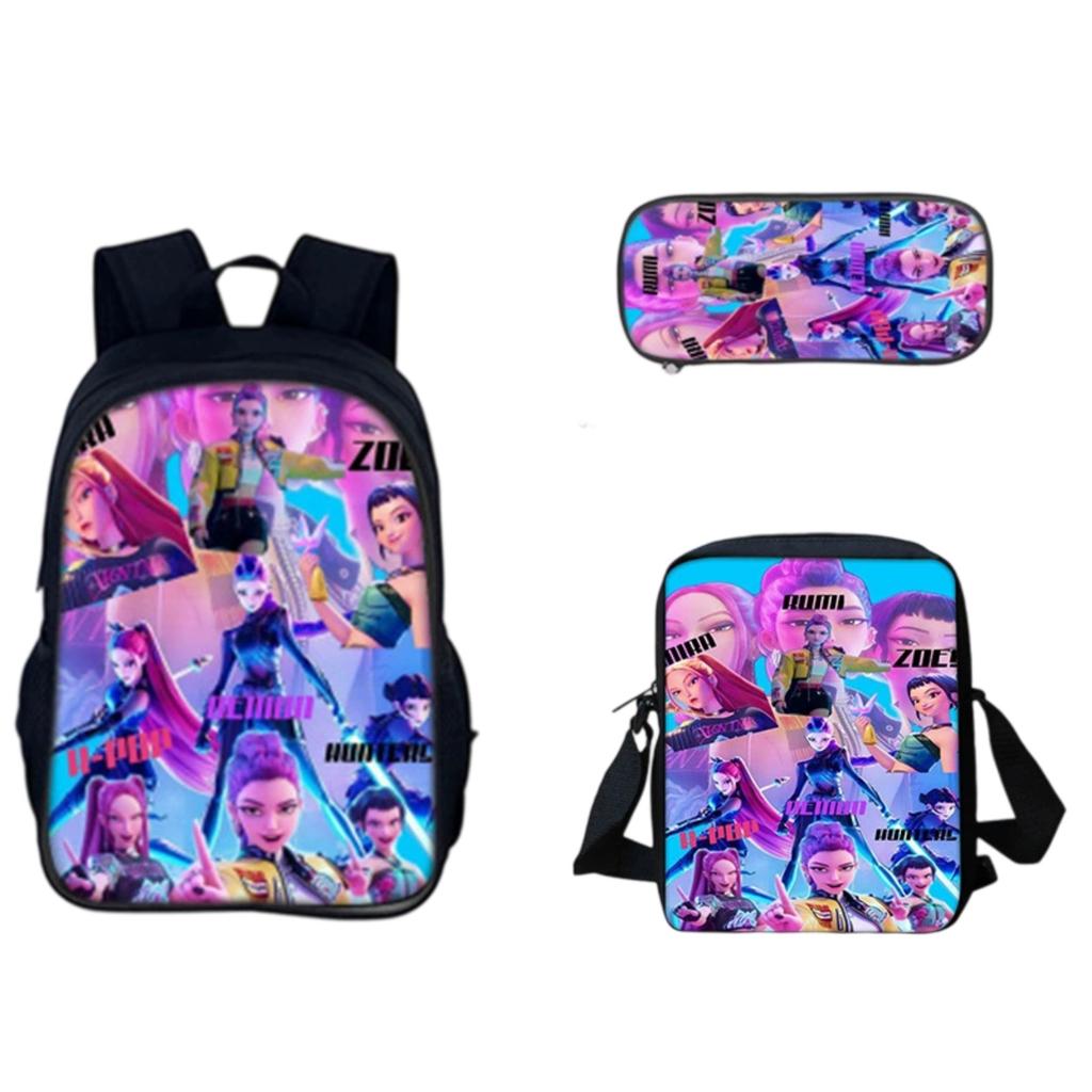 3-Piece Game Backpack School Bag For Teenagers Boys And Girls Travel Study Backpack And Lunch Box And Pencil Bag