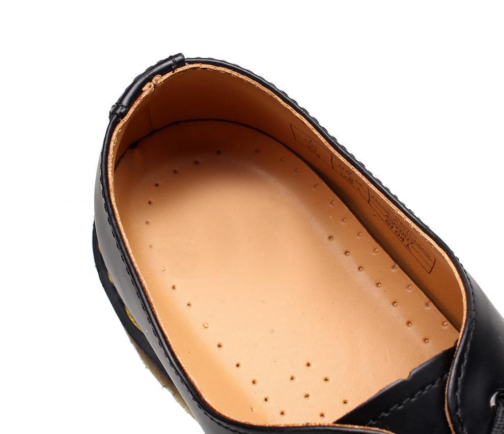1461 Nappa Men’s Low-Top Leather Shoes, British Style, Large Size, Round Toe, Casual Unisex Workwear, Short Boots