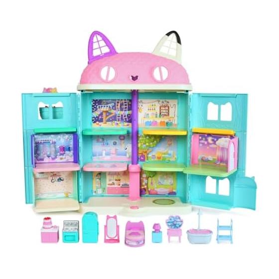 TAKARA TOMY Gabby s Dollhouse Big Cat House Nyantastic Gift Set with 3 Rooms