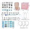 66Pcs Beads Kit For Diy Beaded Necklace Bracelet Jewrlry Making Cartoon Fairy Series Charms Gifts Set