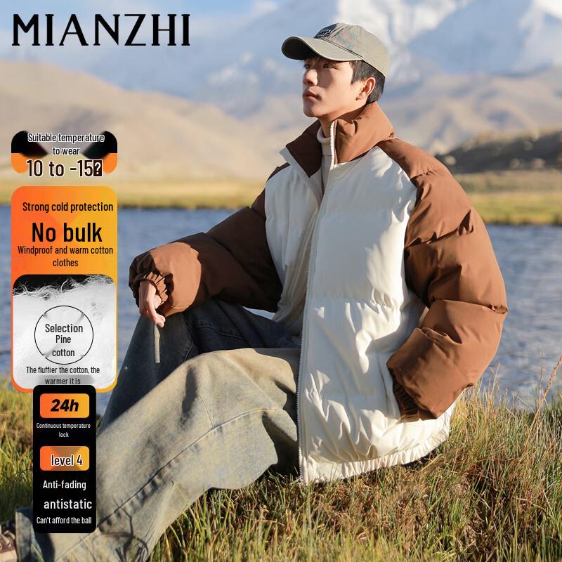 

Мужская стеганая куртка-пуховик MianZhi на осень/зиму со стойкой воротником XL