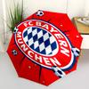 FC Bayern München Logo Print Automatic Umbrella, 8 Rib Iron Frame, Plastic Handle, Suitable for Outdoor Travel &Daily , Ideal Gift