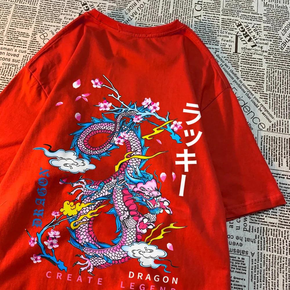 Dragon creează nori de bun augur bărbați femei tricou model sudoare haine model vară noi topuri O-Neck cuplu tricouri