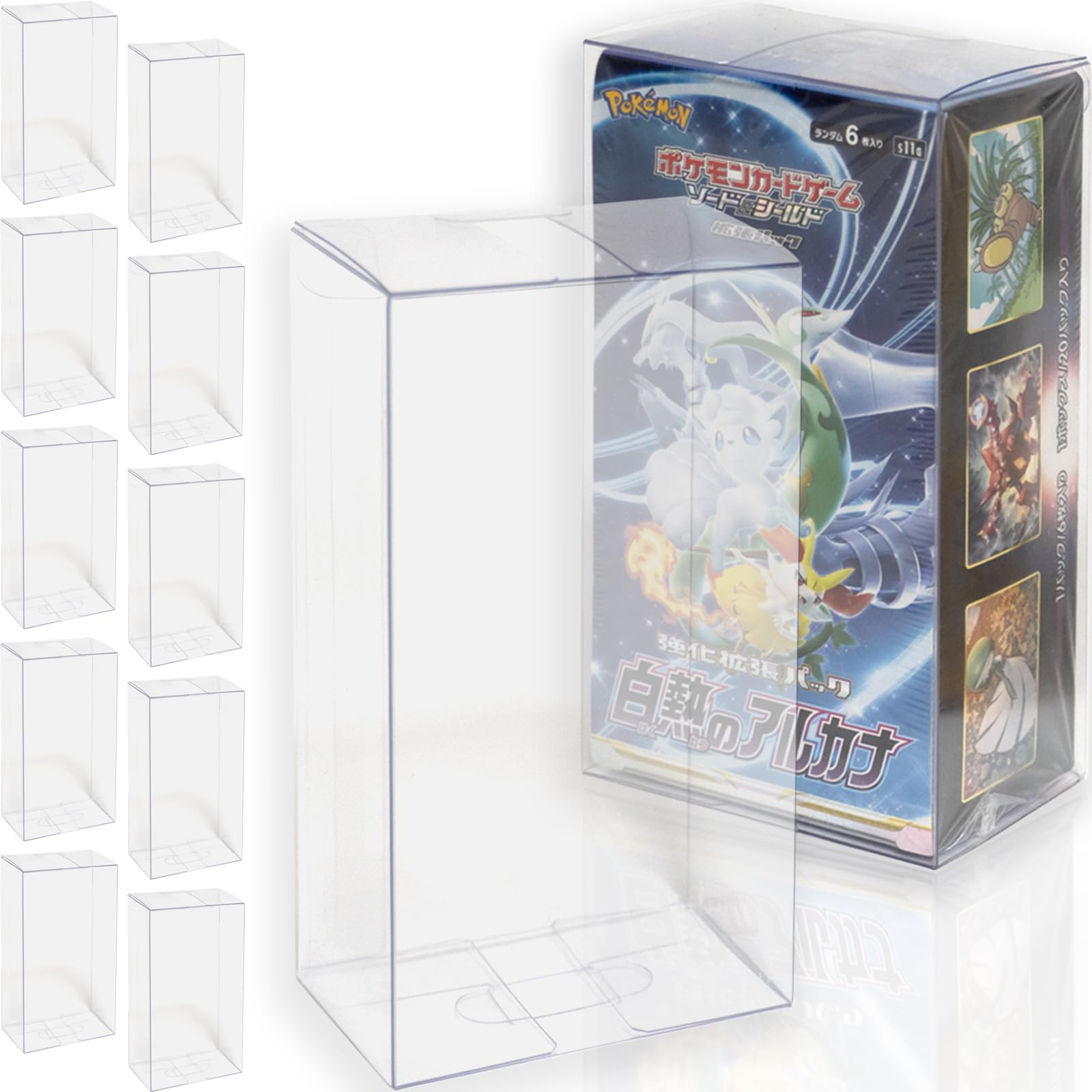 

EYESRAIL Boxx Guardian Pokemon Card BOX Loader Защита от ультрафиолета Прозрачный футляр для хранения коллекции отечественного производства (Половина КОРОБКИ, [10 шт.])