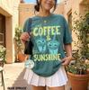 Iced Coffee and Sunshine Shirt, Iced Coffee TShirt, Coffee Lover Gift, Summer Graphic Tee, Summer Vibes Shirt, Coffee Shirt, Comfort Colors®