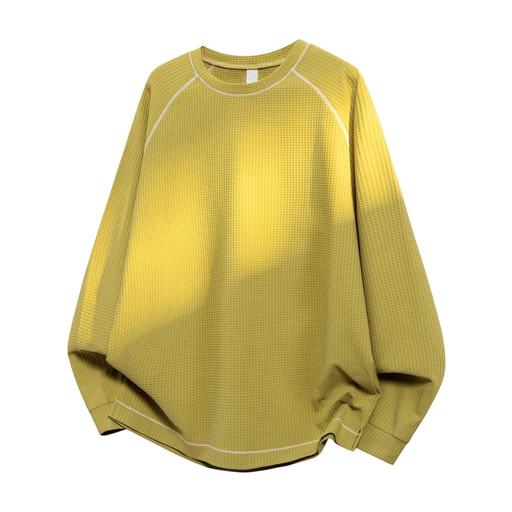 T-shirt Men's Round Neck Long-sleeved Bottoming Shirt Color Matching Sweatshirt Outdoor Sports And Leisure Pullover
