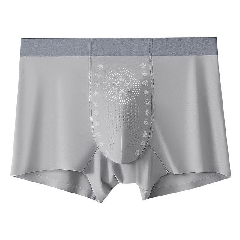 

Антибактеріальні безшовні чоловічі літні боксери Ice Silk - зручна цільна білизна для чоловіків та хлопчиків 3XL