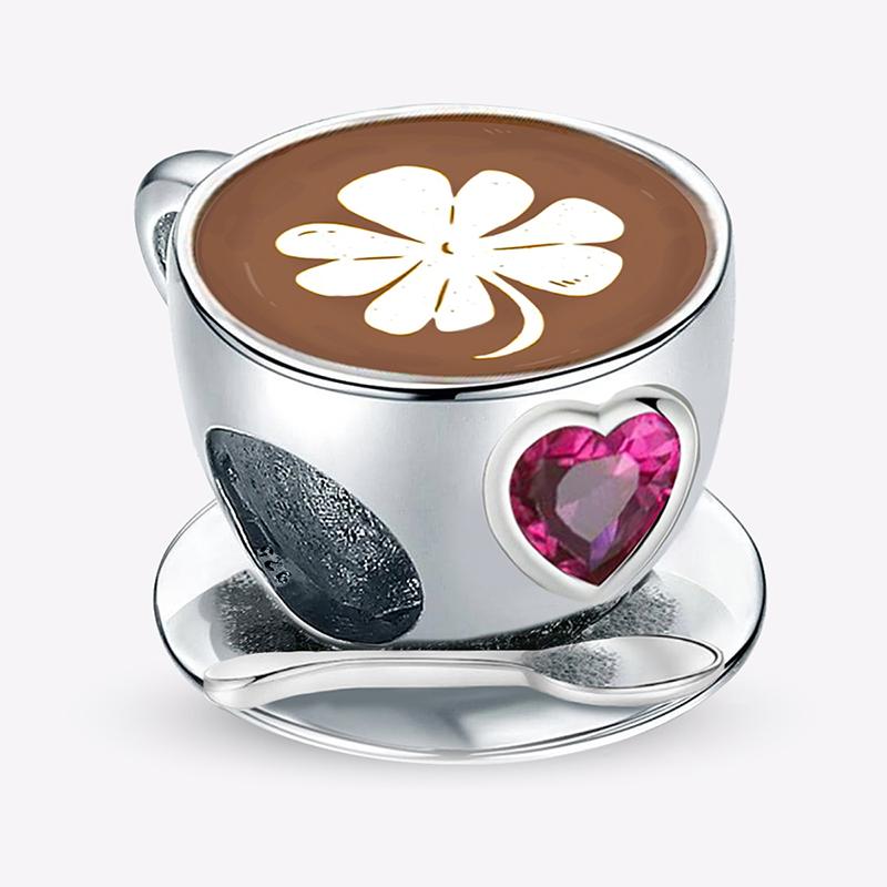 

Copper Metal Coffee Avocado Sunflower Water Cup Charm Bead Components Bead Components Compatible With Authentic Original Bracelets Designed For Women