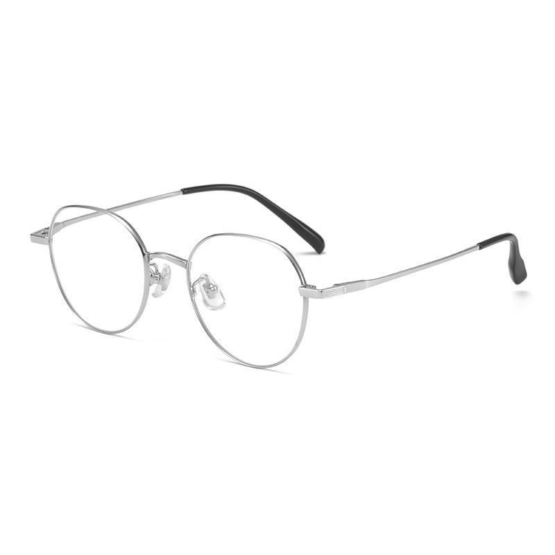 Pure Titanium Oval Eyeglass Frame 48: Fashionable, Lightweight, Unisex, and Perfect for Daily Commute.