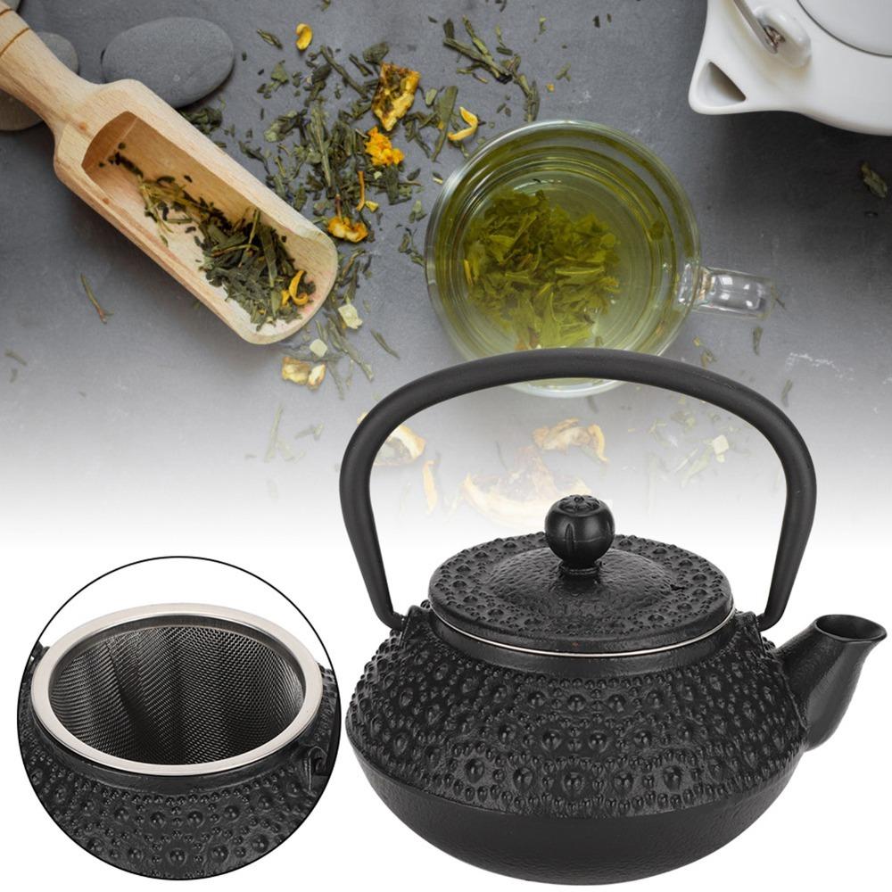 0.3L Tea Kettle Boiler Hammered Texture Loose Leaf Tea Kettle Teapots Iron Tea Set  For Home